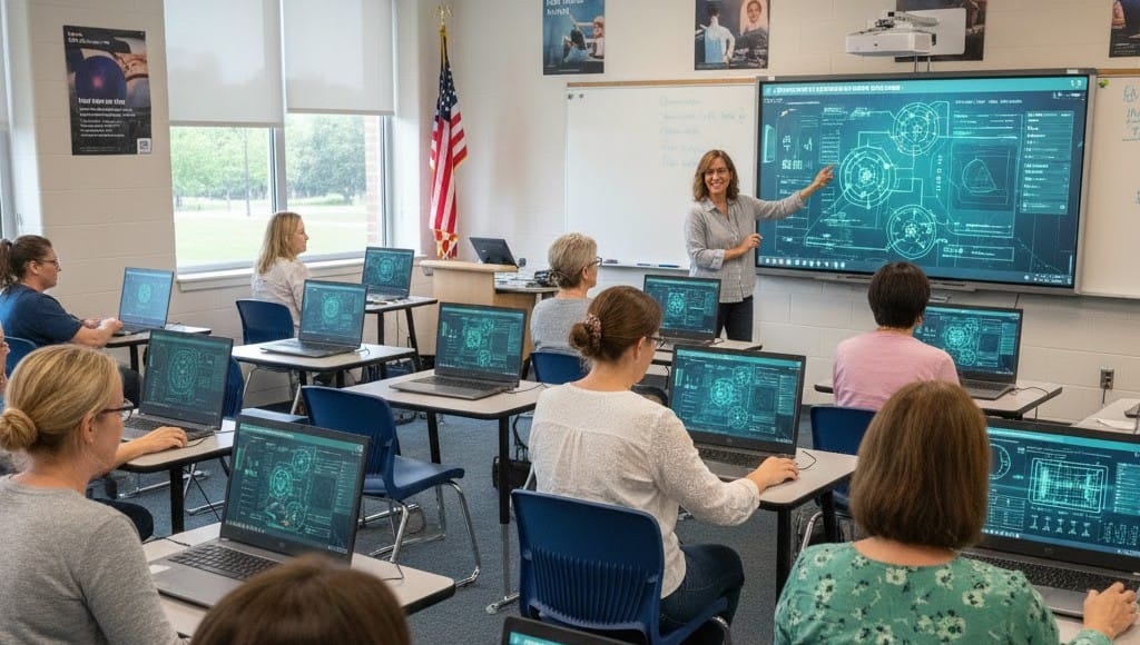 Geographic impact of AI on U.S. employment and reskilling opportunities by state.
