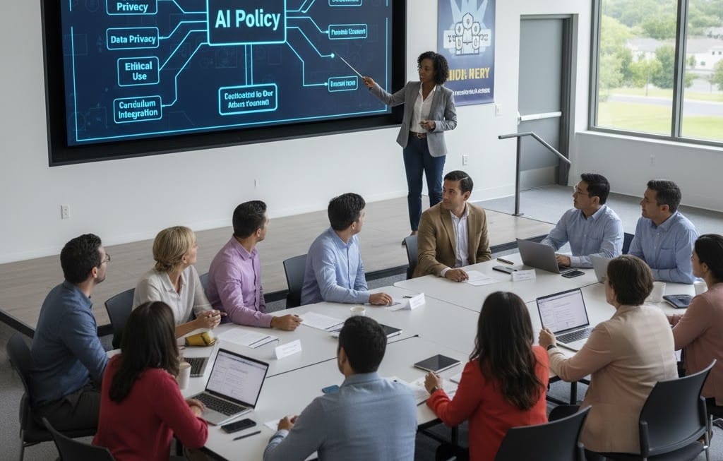 U.S. school district developing responsible AI use guidelines with community input.