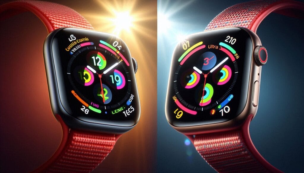 Illustrating Apple Watch Ultra 3's longer battery life compared to Series 11 in an adventure setting.