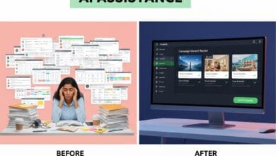 Marketer using generative AI to streamline content creation workflow in 2026.