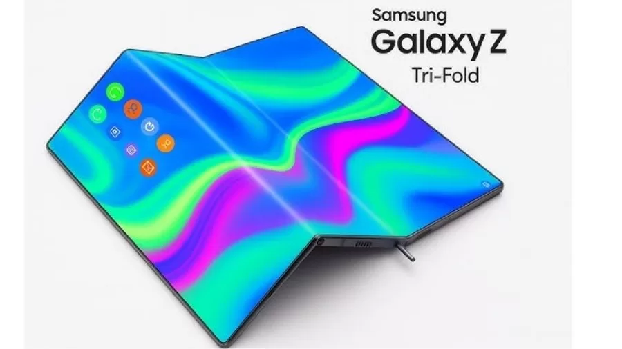 Samsung Galaxy Z TriFold unfolded to reveal its large 10-inch tablet-like screen.