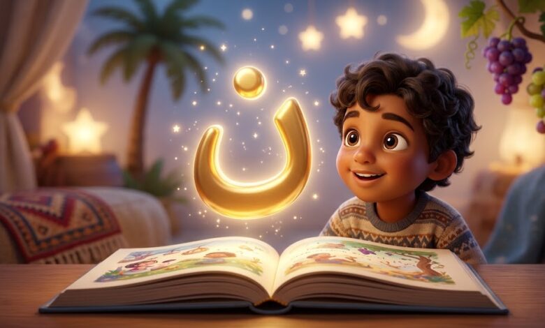 أنشطة تفاعلية لتعليم حرف النون (ن) للتحضيري من التهيئة إلى التقويم